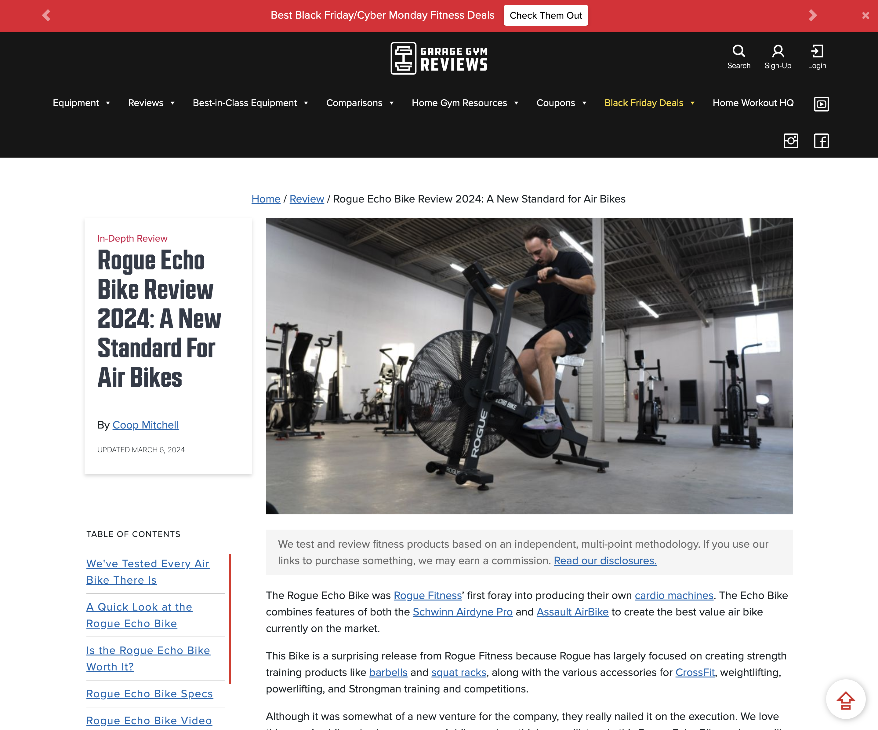 Garage Gym Reviews using an ecommerce SEO strategy to grow sales